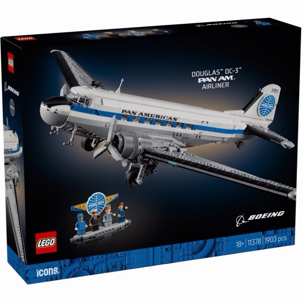 【高雄∣阿育樂高】LEGO 11378 道格拉斯 DC-3 PAN AM 客機 波音 飛機✈️-細節圖2
