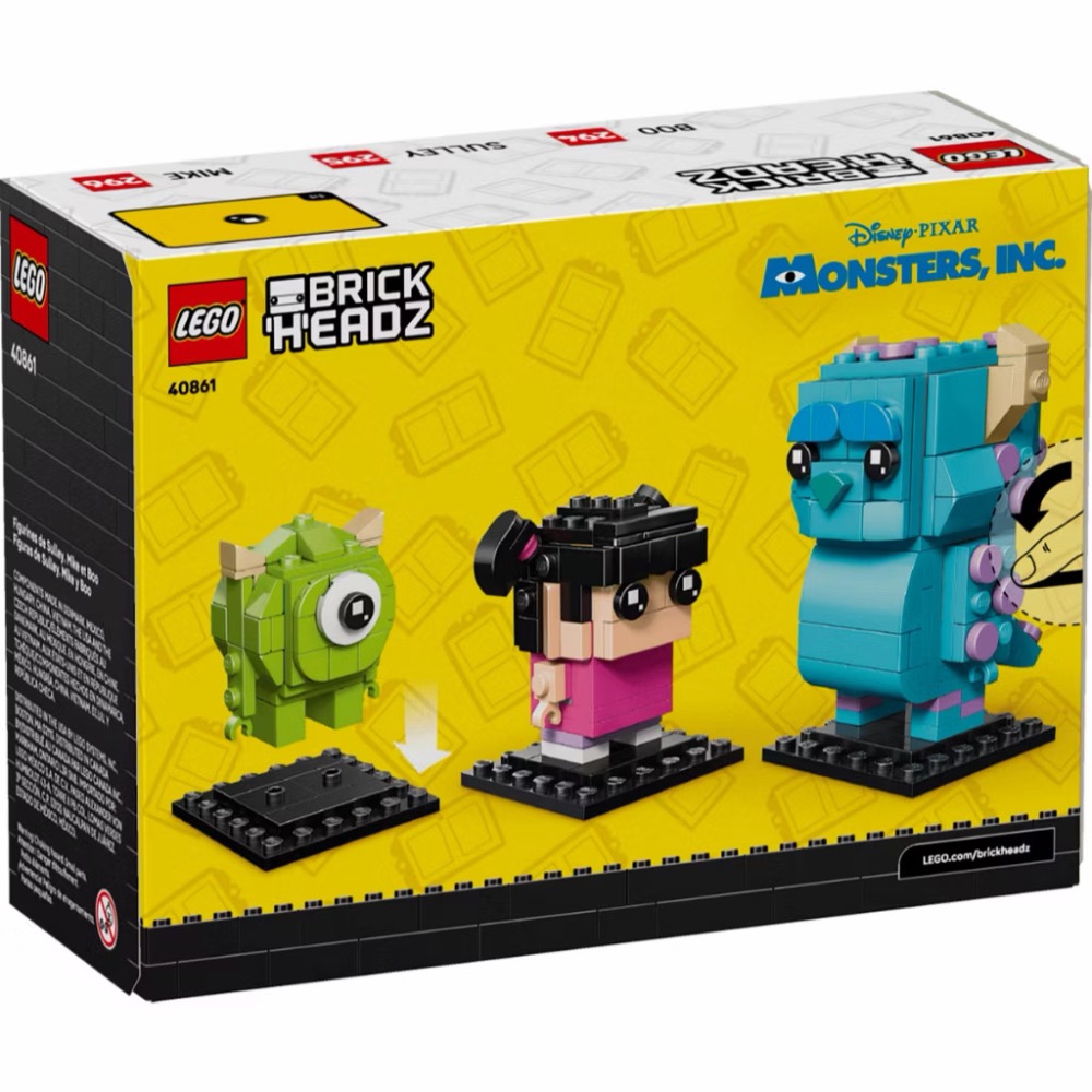 【高雄∣阿育樂高】LEGO 40861 毛怪、大眼仔和阿布玩偶 大頭系列-細節圖2