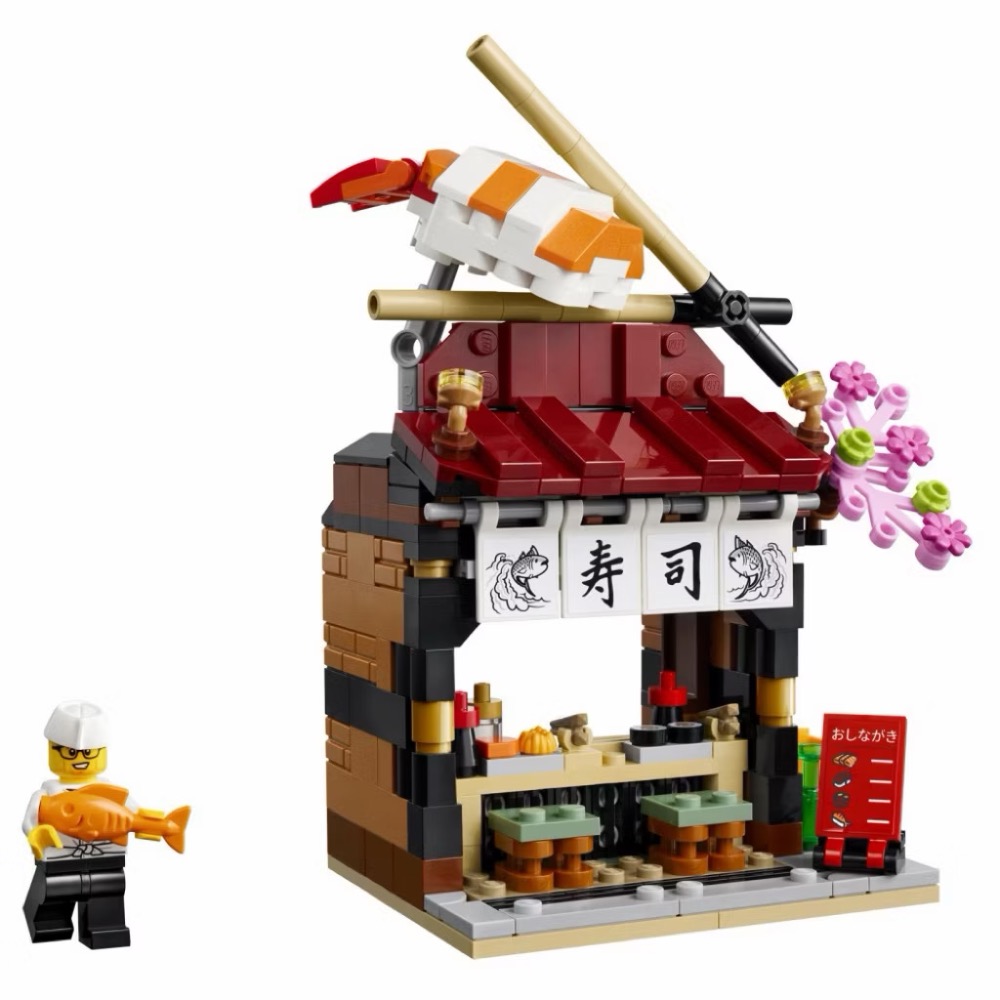 國外限定‼️【高雄∣阿育樂高】LEGO 40906 世界餐廳：日本 壽司店-細節圖4