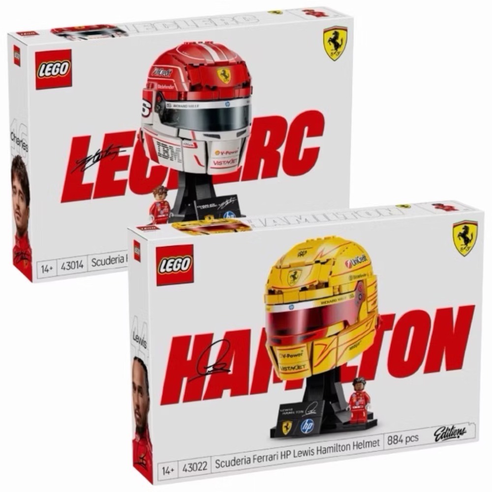 【高雄∣阿育樂高】LEGO法拉利 F1 頭盔 安全帽 43014 勒克萊爾 43022 漢米爾頓-細節圖2