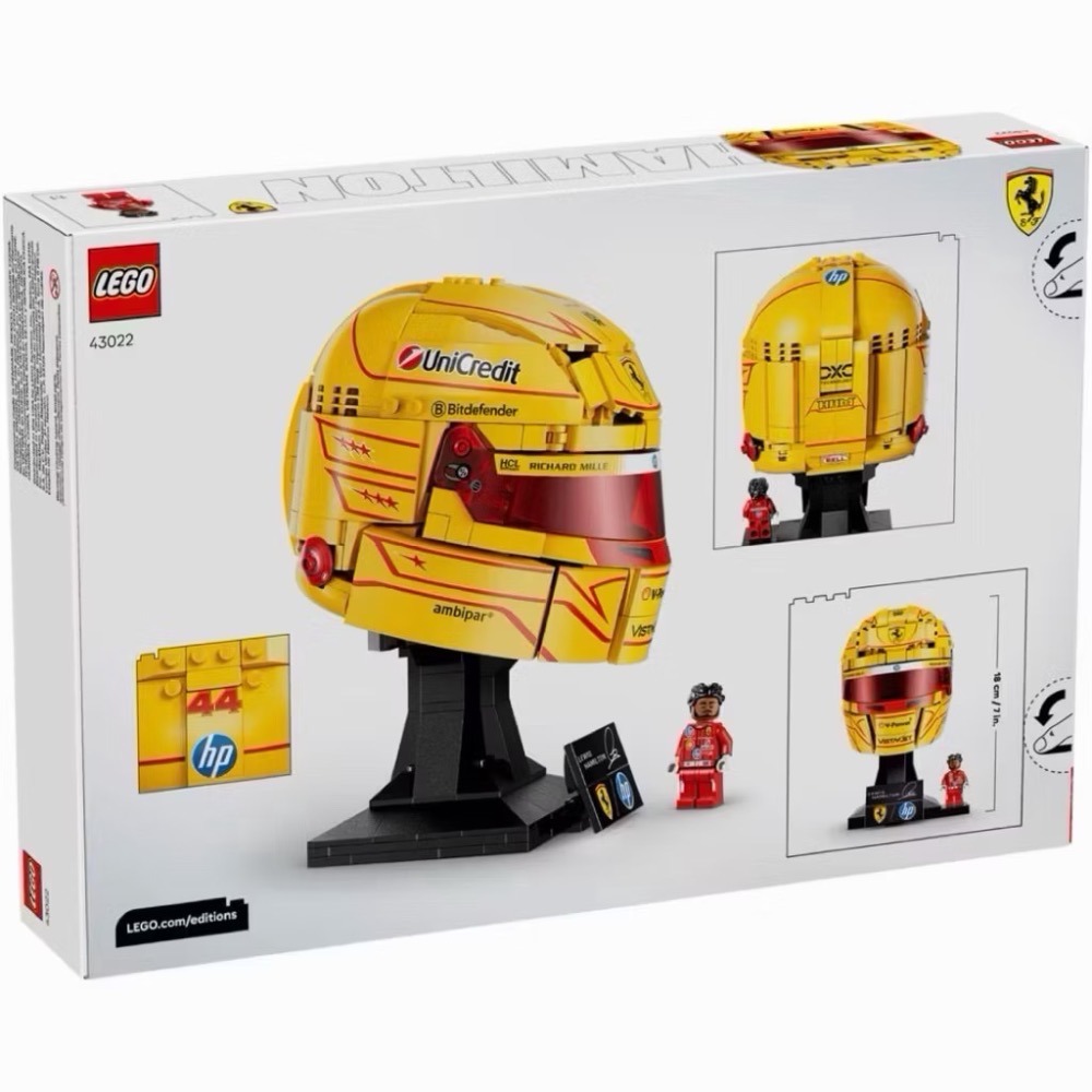 【高雄∣阿育樂高】LEGO法拉利 F1 頭盔 安全帽 43014 勒克萊爾 43022 漢米爾頓-細節圖5