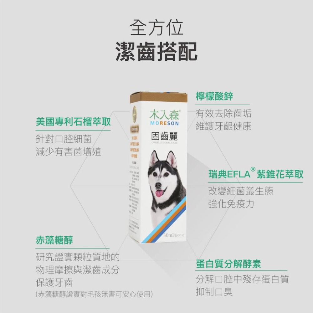 木入森 犬寶固齒麗口滴劑 (30ml/瓶) 買就送魚油粉一包-細節圖2