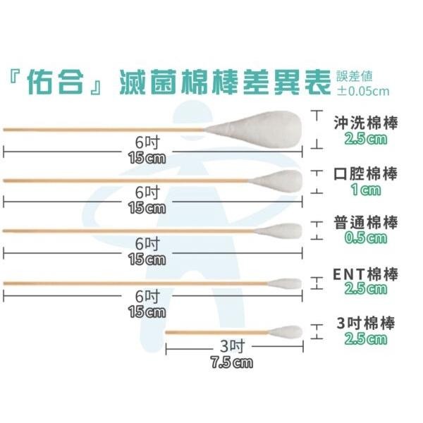 佑合 滅菌6吋沖洗棉棒(6入/包)-細節圖2