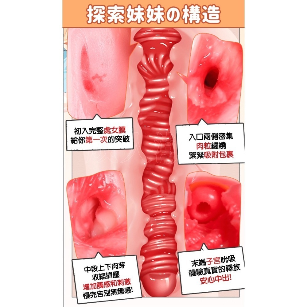 【24H全日出貨】送潤滑液+保養粉 處女膜名器 貓耳妹妹 雙穴處女名器 陰交肛交仿真子宮仿真通道初夜動漫名器動漫飛機杯-細節圖3