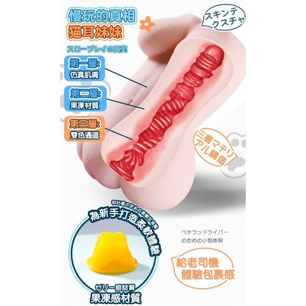 【24H全日出貨】送潤滑液+保養粉 處女膜名器 貓耳妹妹 雙穴處女名器 陰交肛交仿真子宮仿真通道初夜動漫名器動漫飛機杯-細節圖6