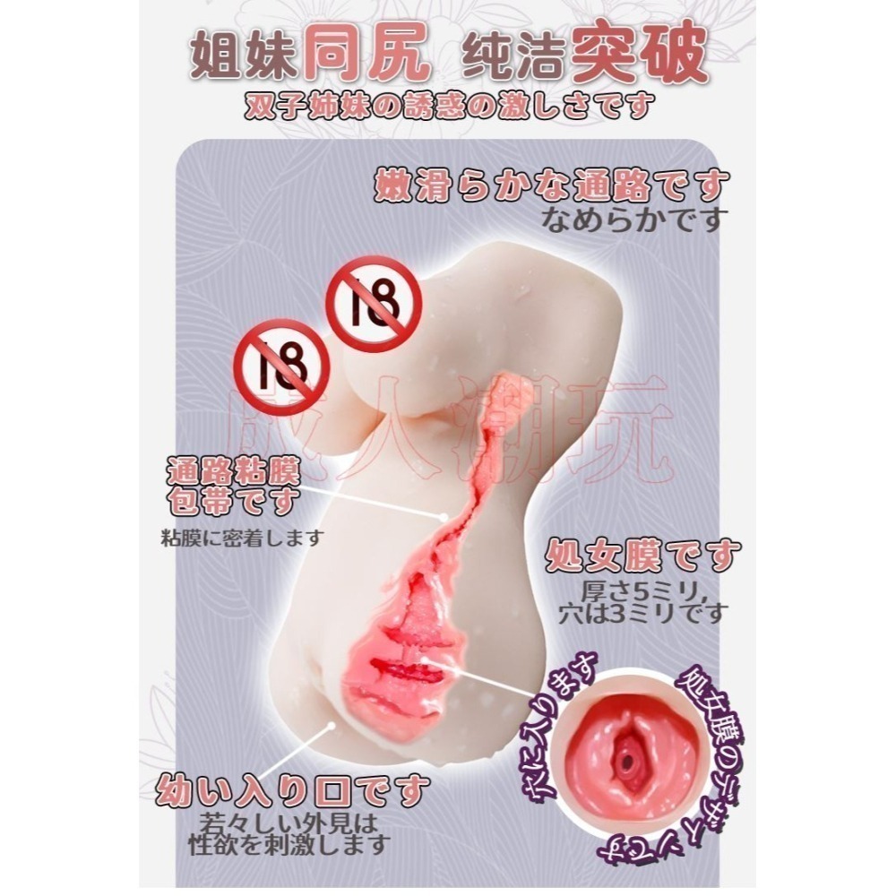 【24H全日出貨】雙子姐妹 日系仿真名器 日本動漫自慰器飛機杯 柔軟慢玩 櫻子 嗶咔-細節圖3