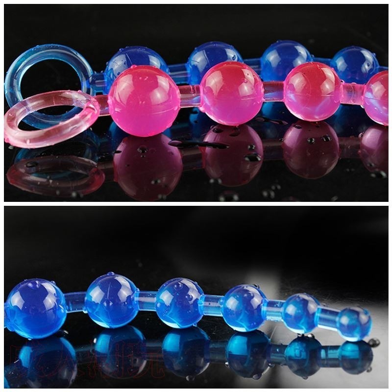 【24H全日出貨】30cm 彈力矽膠後庭拉珠 情趣串珠拉珠肛交肛塞十連珠同志-細節圖4