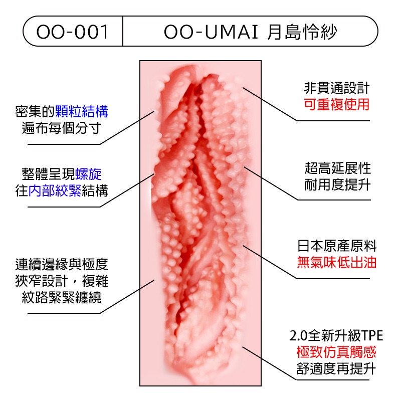 OO-UMAI 月島伶紗 動漫名器 超柔肌舒適 550g-細節圖4