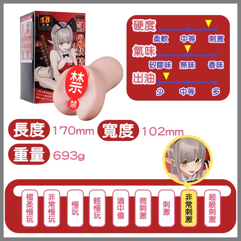 血月妖精 加溫雙通道 仿針刺激名器 693g 逼真肌膚觸感-細節圖7