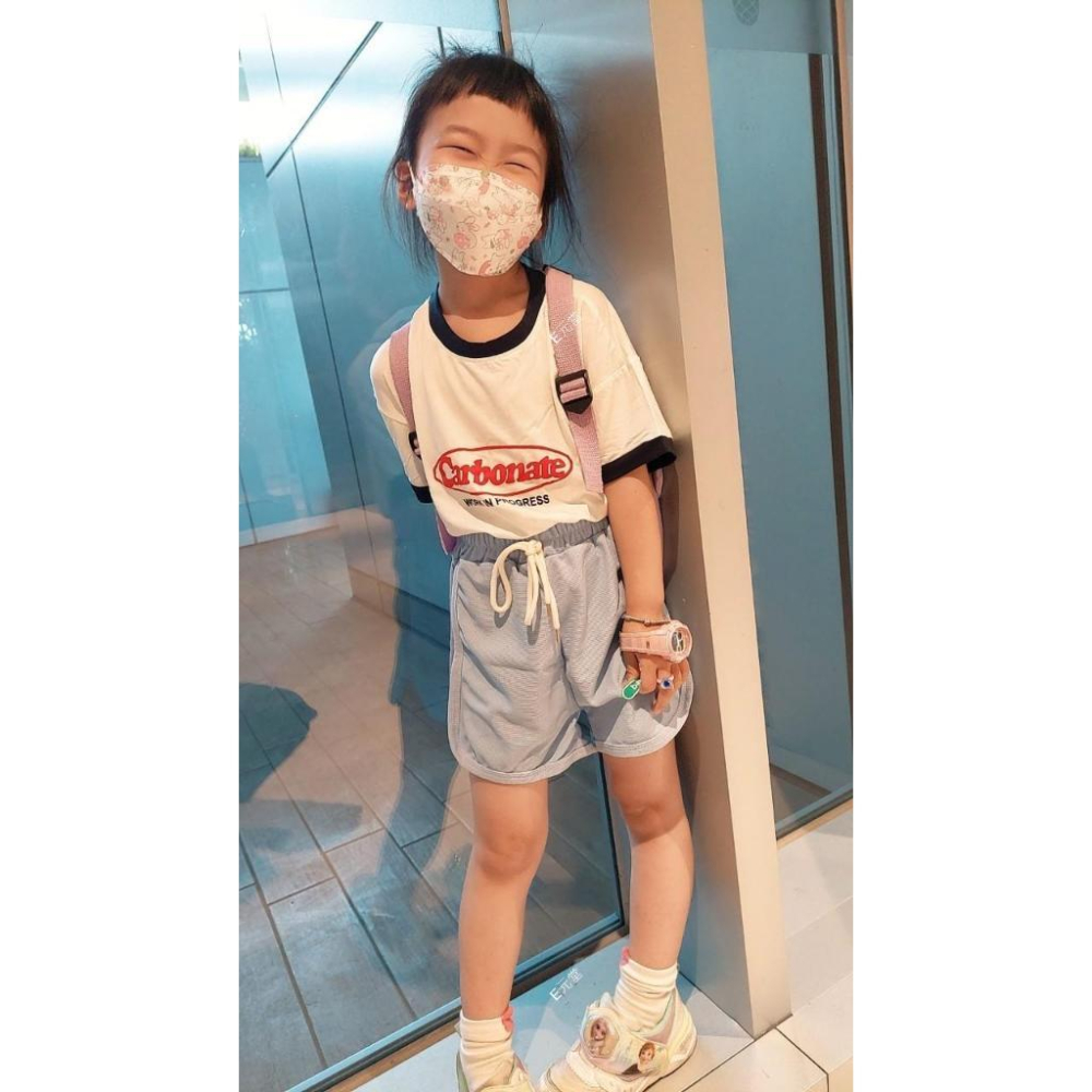 (現貨，附發票)兒童假綁帶休閒拉圈短褲　兒童運動褲　兒童沙灘褲　兒童短褲 女童短褲 男童短褲 E元堂-細節圖8