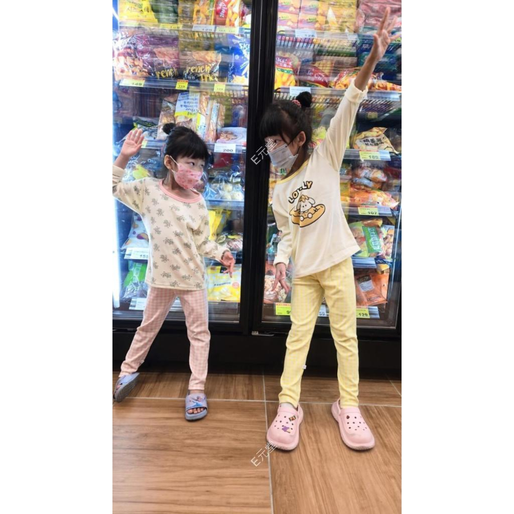 (現貨，附發票)秋冬款~兒童保暖德絨套裝 兒童套裝 兒童保暖套裝 兒童居家服 兒童睡衣 德絨套裝 E元堂-細節圖3
