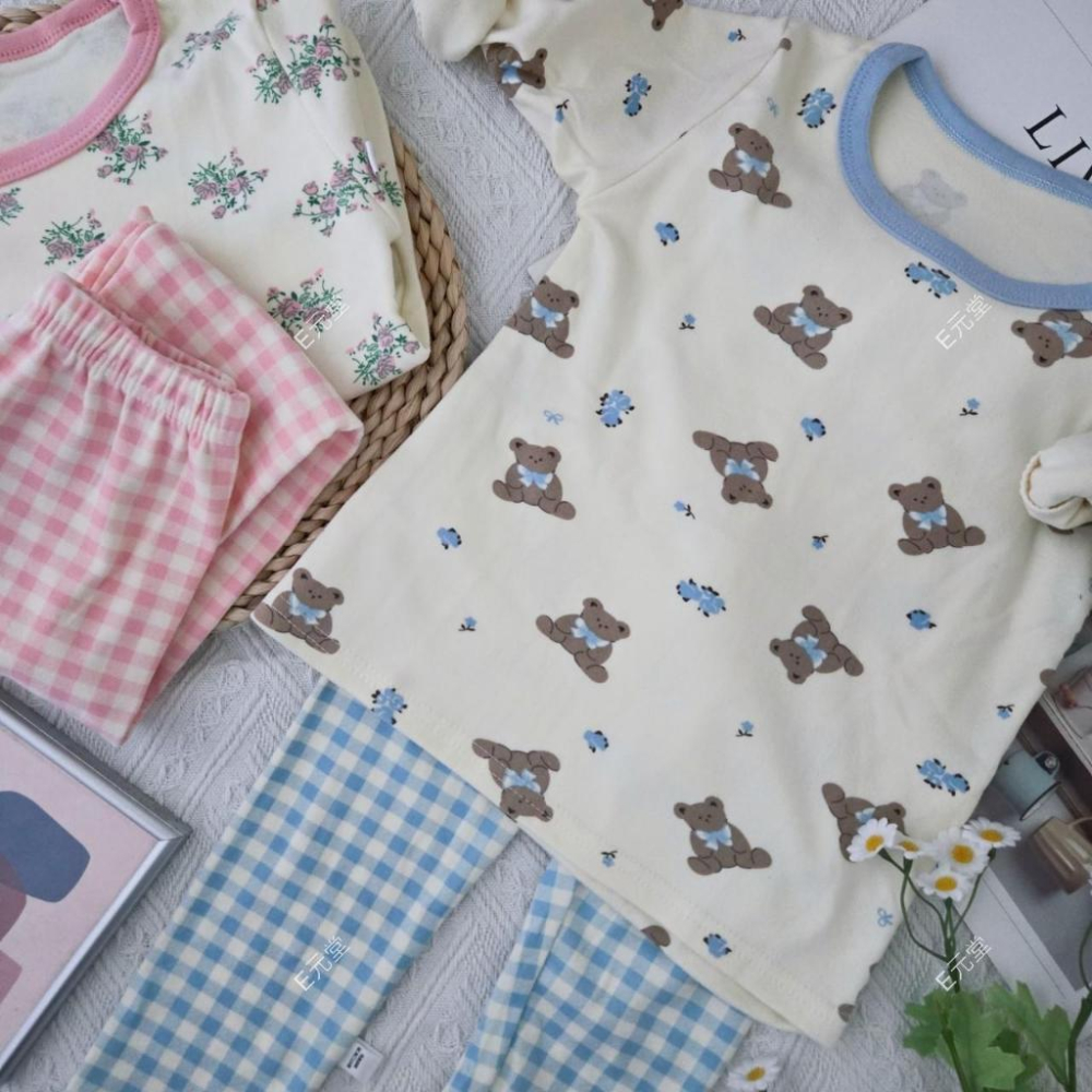 (現貨，附發票)秋冬款~兒童保暖德絨套裝 兒童套裝 兒童保暖套裝 兒童居家服 兒童睡衣 德絨套裝 E元堂-細節圖9