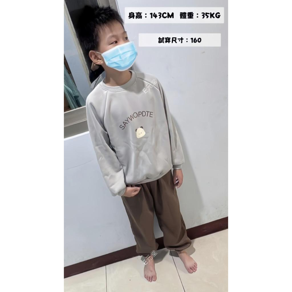 (現貨，附發票)冬季款~大童童裝 兒童保暖加絨套裝 兒童套裝 兒童保暖套裝 兒童休閒套裝 E元堂-細節圖6