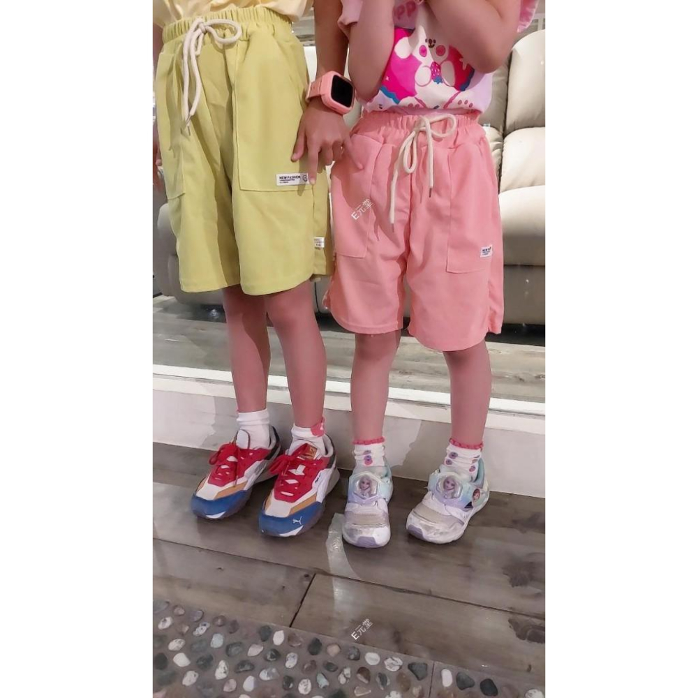 (現貨，附發票)兒童休閒五分褲 口袋短褲 兒童運動褲 兒童短褲 女童短褲 男童短褲 E元堂-細節圖6