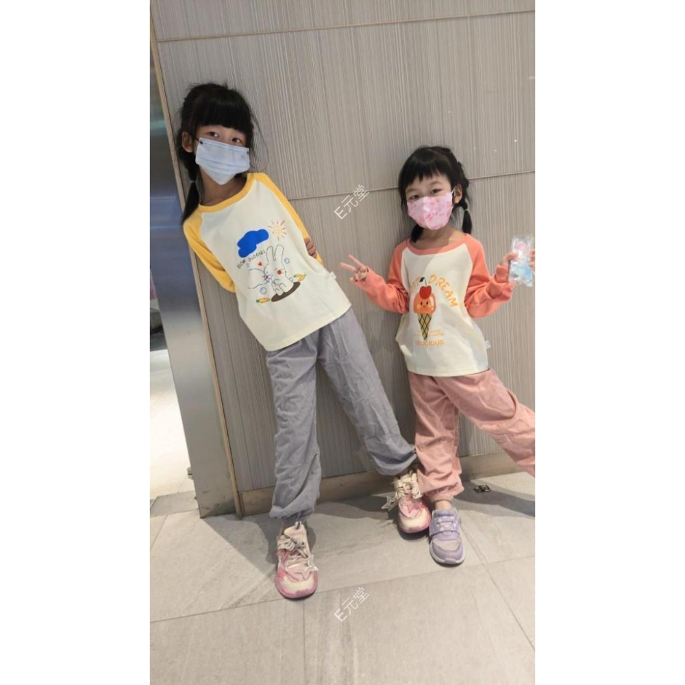 (現貨，附發票)秋冬款~兒童保暖德絨上衣 兒童長袖上衣 兒童長袖T恤 女童上衣 E元堂-細節圖8