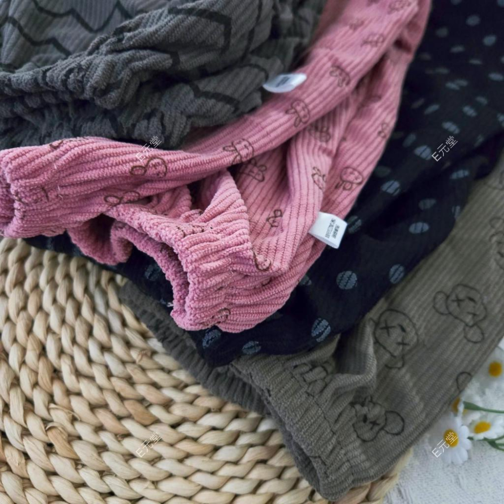 (現貨，附發票)秋冬款~兒童燈芯絨寬鬆哈倫褲 兒童寬鬆哈倫褲 兒童長褲 男童長褲 女童長褲 E元堂-細節圖4