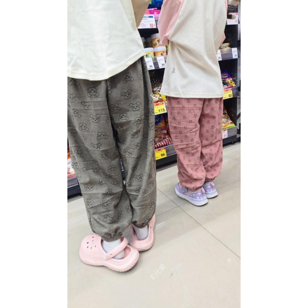 (現貨，附發票)秋冬款~兒童燈芯絨寬鬆哈倫褲 兒童寬鬆哈倫褲 兒童長褲 男童長褲 女童長褲 E元堂-細節圖6