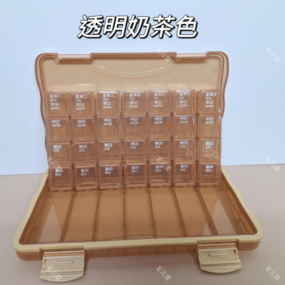 (現貨，附發票)分藥盒 防潮藥盒 透明可直視 7日 21日 28日 長輩必須 E元堂-細節圖8