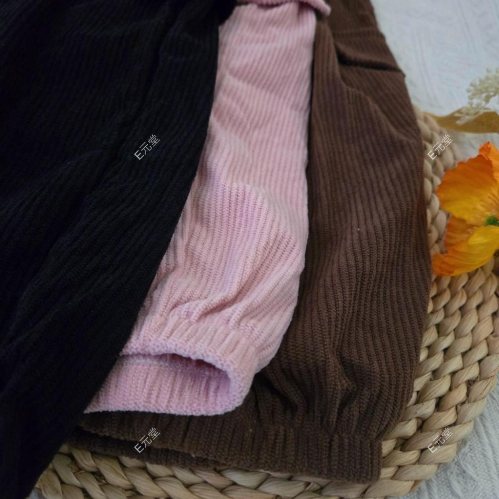 (現貨，附發票)秋冬款~大童童裝 兒童燈芯絨工裝褲 兒童哈倫褲 兒童長褲 男童長褲 女童長褲 E元堂-細節圖4