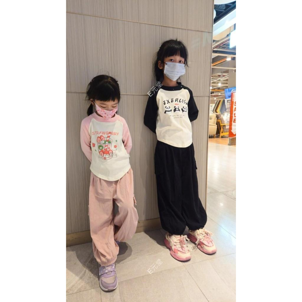 (現貨，附發票)秋冬款~大童童裝 兒童燈芯絨工裝褲 兒童哈倫褲 兒童長褲 男童長褲 女童長褲 E元堂-細節圖5