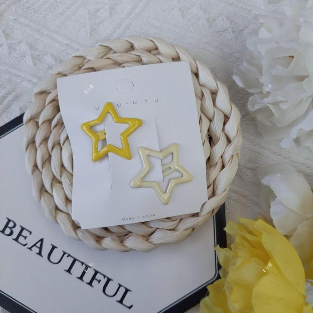 (現貨，附發票)星星髮夾 糖果色星星BB夾 瀏海夾 側邊夾 BB夾 兒童髮飾 兒童髮夾-細節圖6