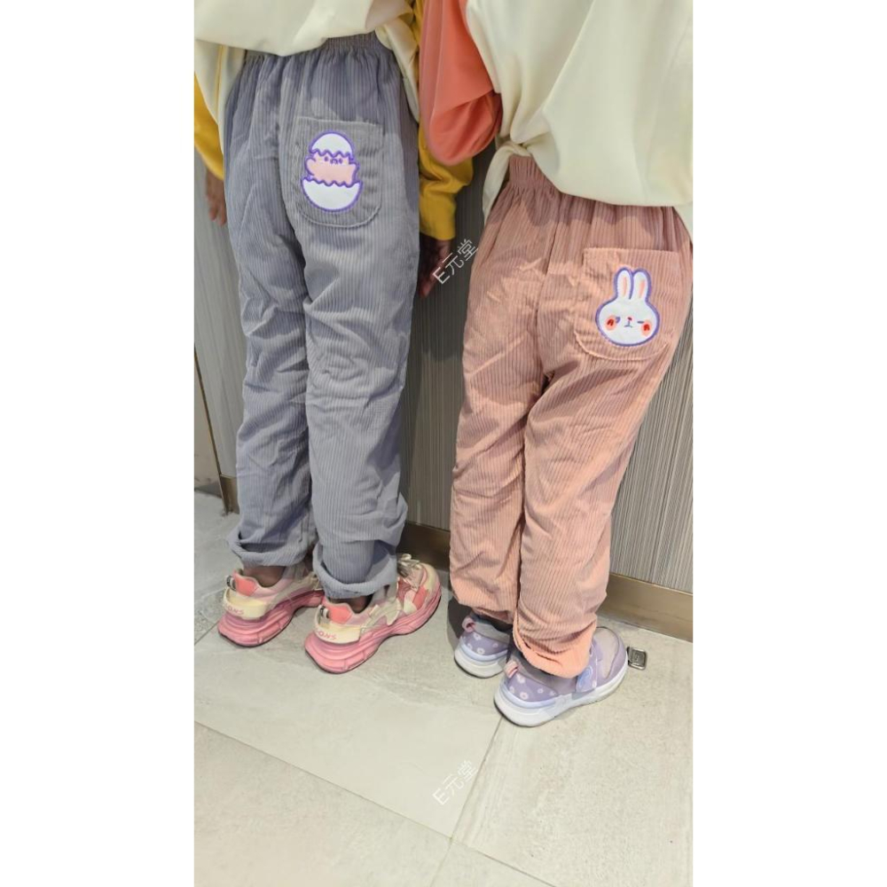 (現貨，附發票)秋冬款~兒童燈芯絨休閒褲 兒童加絨褲 兒童長褲 男童長褲 女童長褲 E元堂-細節圖9