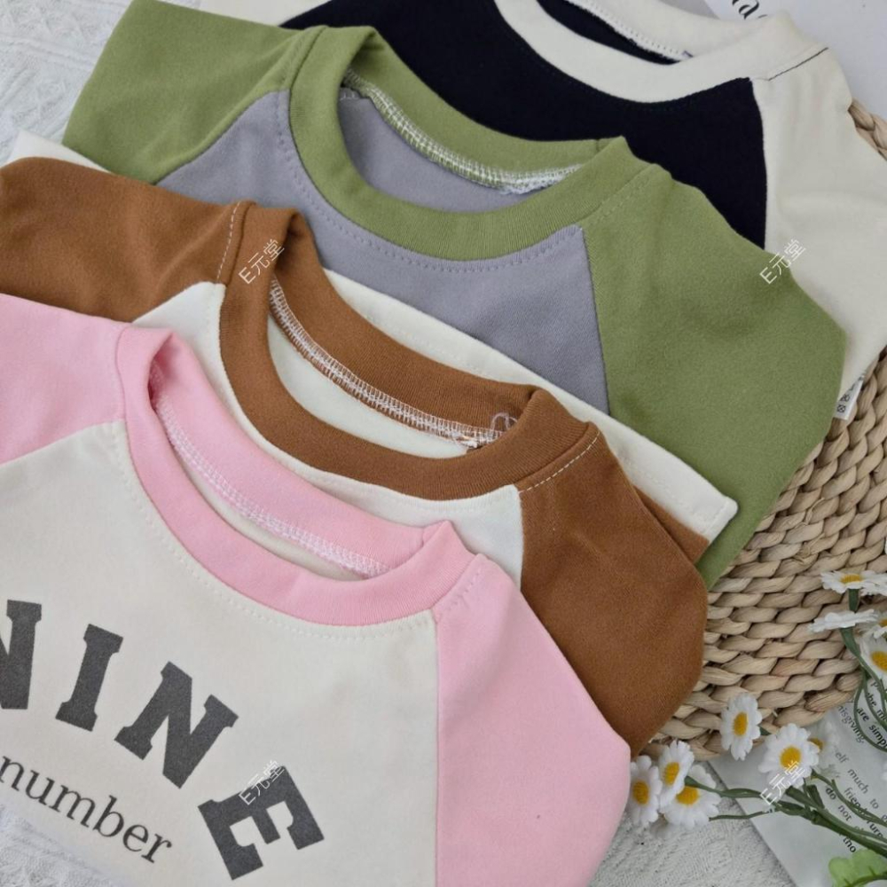 (現貨，附發票)秋冬款~大童童裝 兒童雙色德絨上衣 兒童長袖上衣 兒童長袖T恤 女童上衣 男童上衣 E元堂-細節圖4