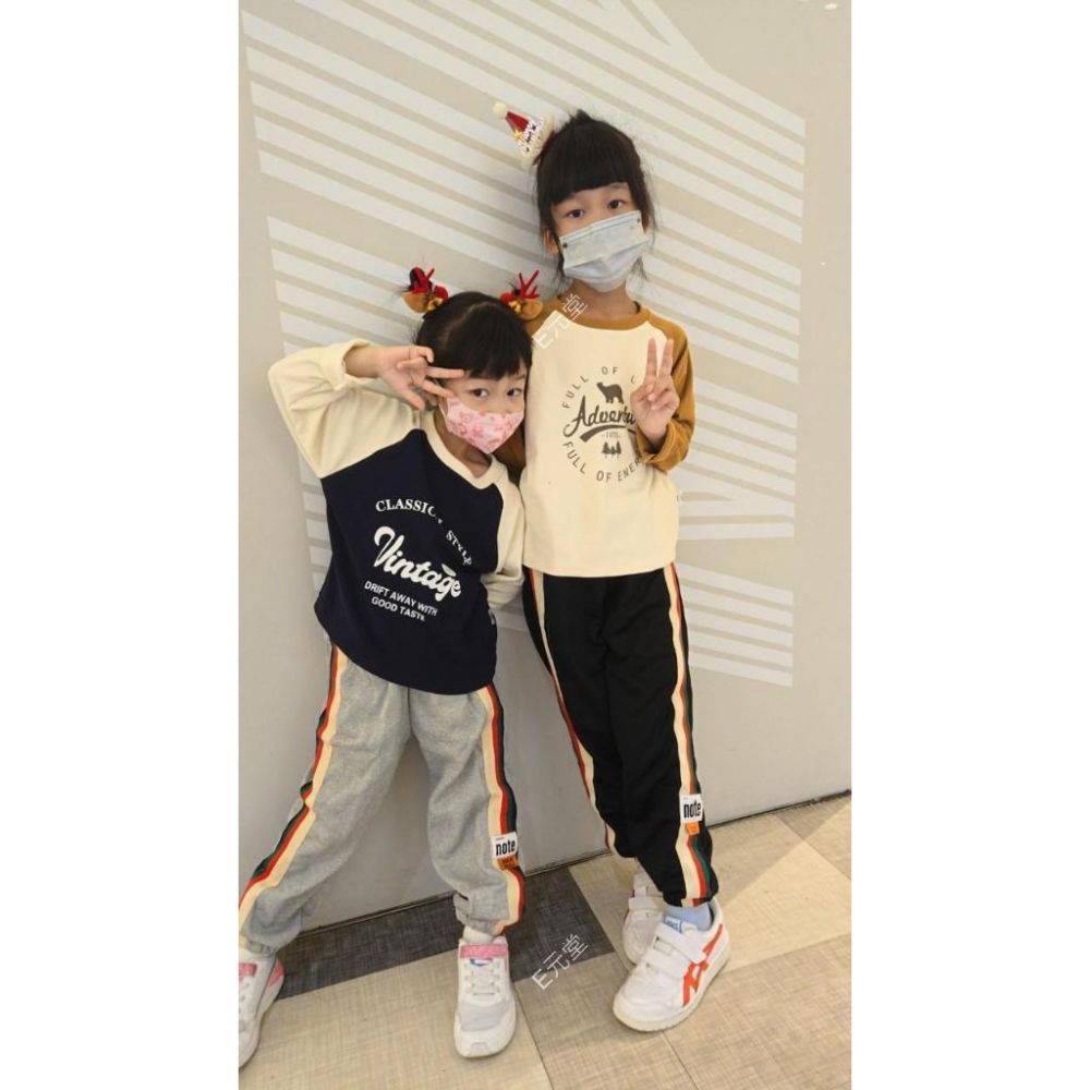 (現貨，附發票)秋冬款~大童童裝 兒童雙色德絨上衣 兒童長袖上衣 兒童長袖T恤 女童上衣 男童上衣 E元堂-細節圖5