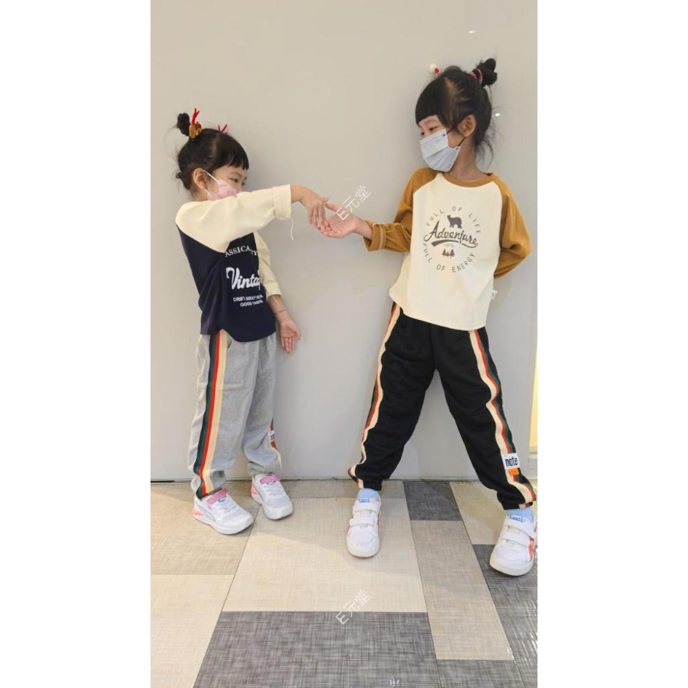 (現貨，附發票)秋冬款~大童童裝 兒童雙色德絨上衣 兒童長袖上衣 兒童長袖T恤 女童上衣 男童上衣 E元堂-細節圖6