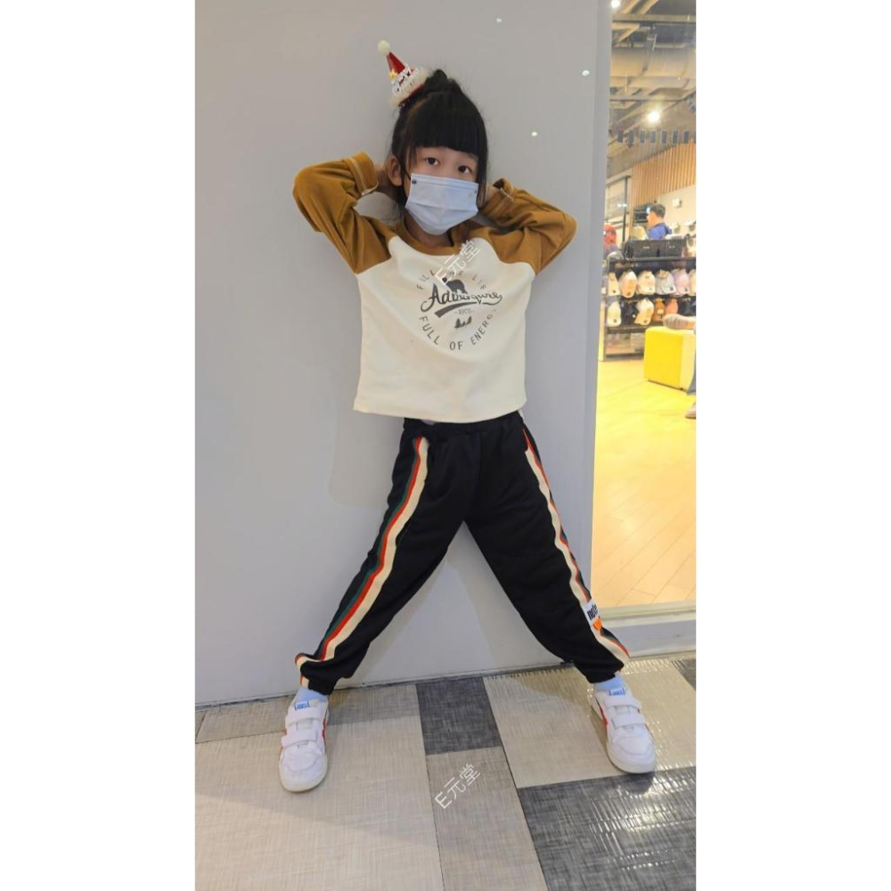 (現貨，附發票)秋冬款~大童童裝 兒童雙色德絨上衣 兒童長袖上衣 兒童長袖T恤 女童上衣 男童上衣 E元堂-細節圖7