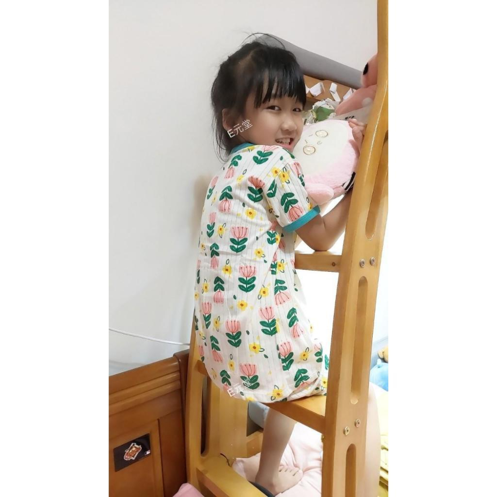(現貨，附發票)兒童緹花網眼居家服 兒童套裝 男童套裝 女童套裝 兒童居家服 兒童睡衣 兒童空調服 E元堂-細節圖7