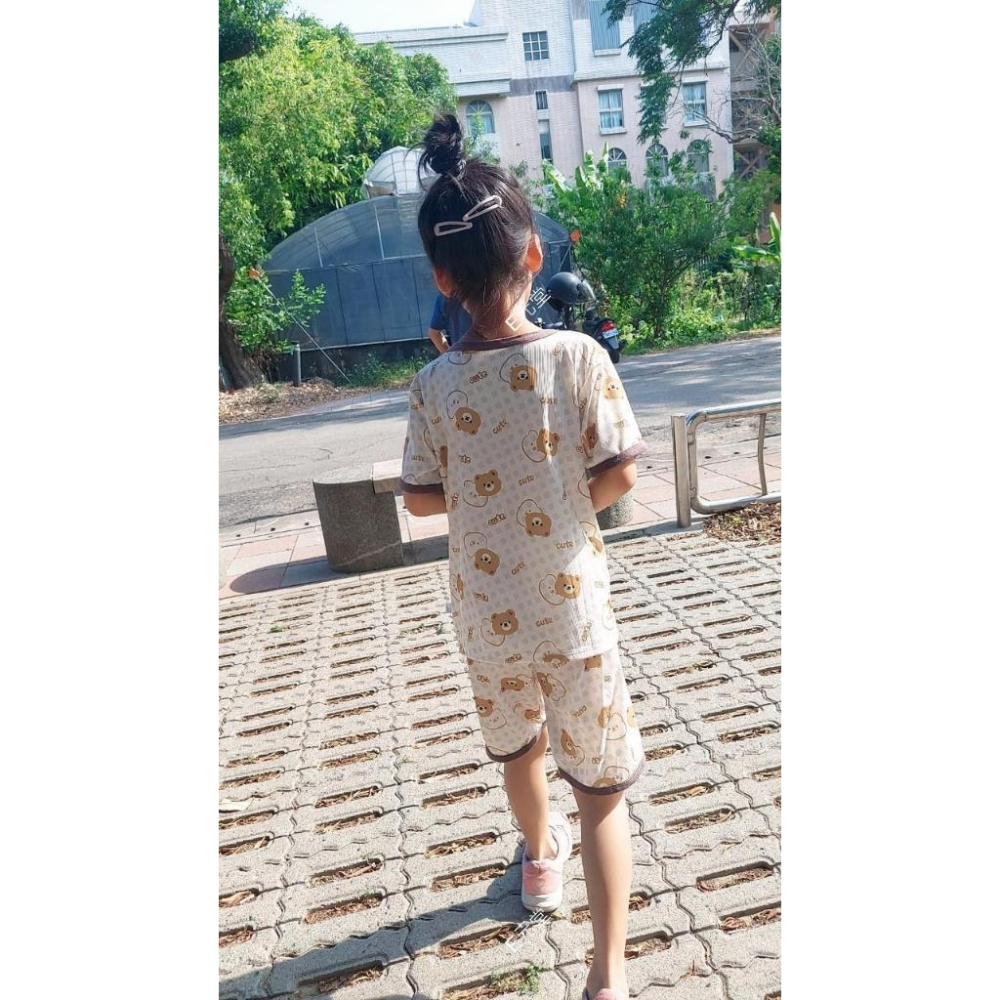 (現貨，附發票)夏季涼感~兒童冰絲撞色套裝 兒童冰絲套裝 兒童套裝 兒童短袖套裝 E元堂-細節圖9