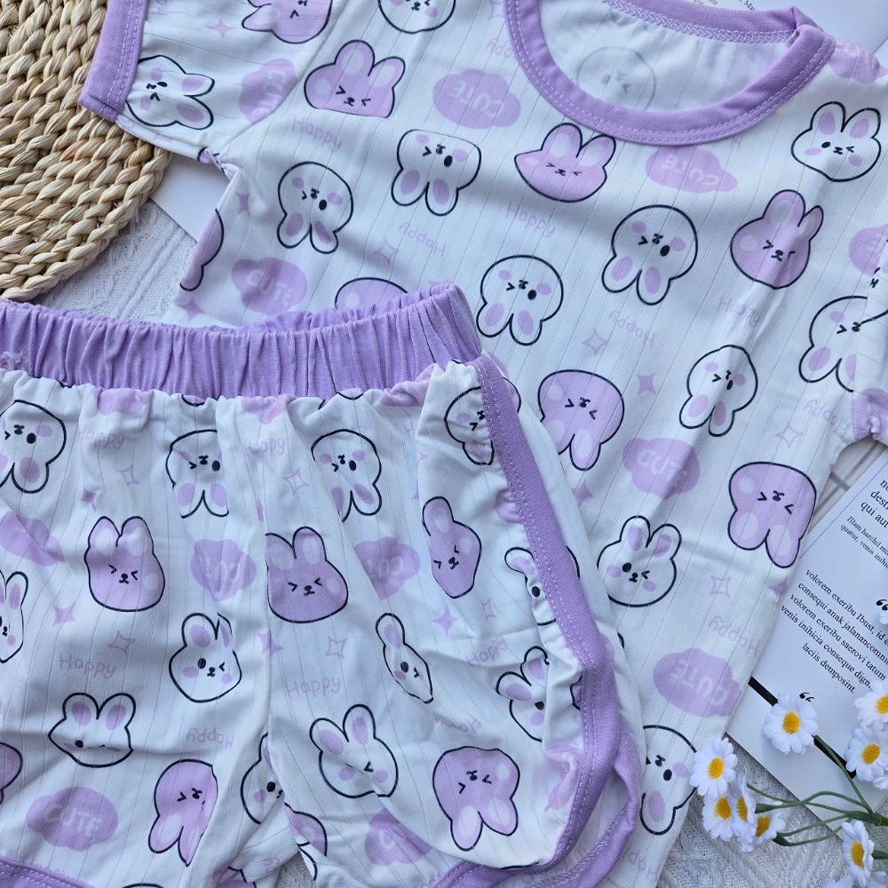 (現貨，附發票)夏季涼感~兒童抽條莫代爾印花套裝 兒童居家服 兒童套裝 男童套裝 女童套裝 兒童睡衣 E元堂-規格圖9