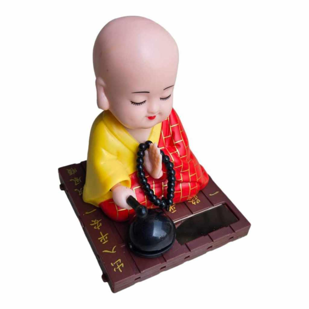 (現貨，附發票)住持方丈 和尚擺飾 自動點頭 有光就能動 心靈小幫手 E元堂-細節圖3