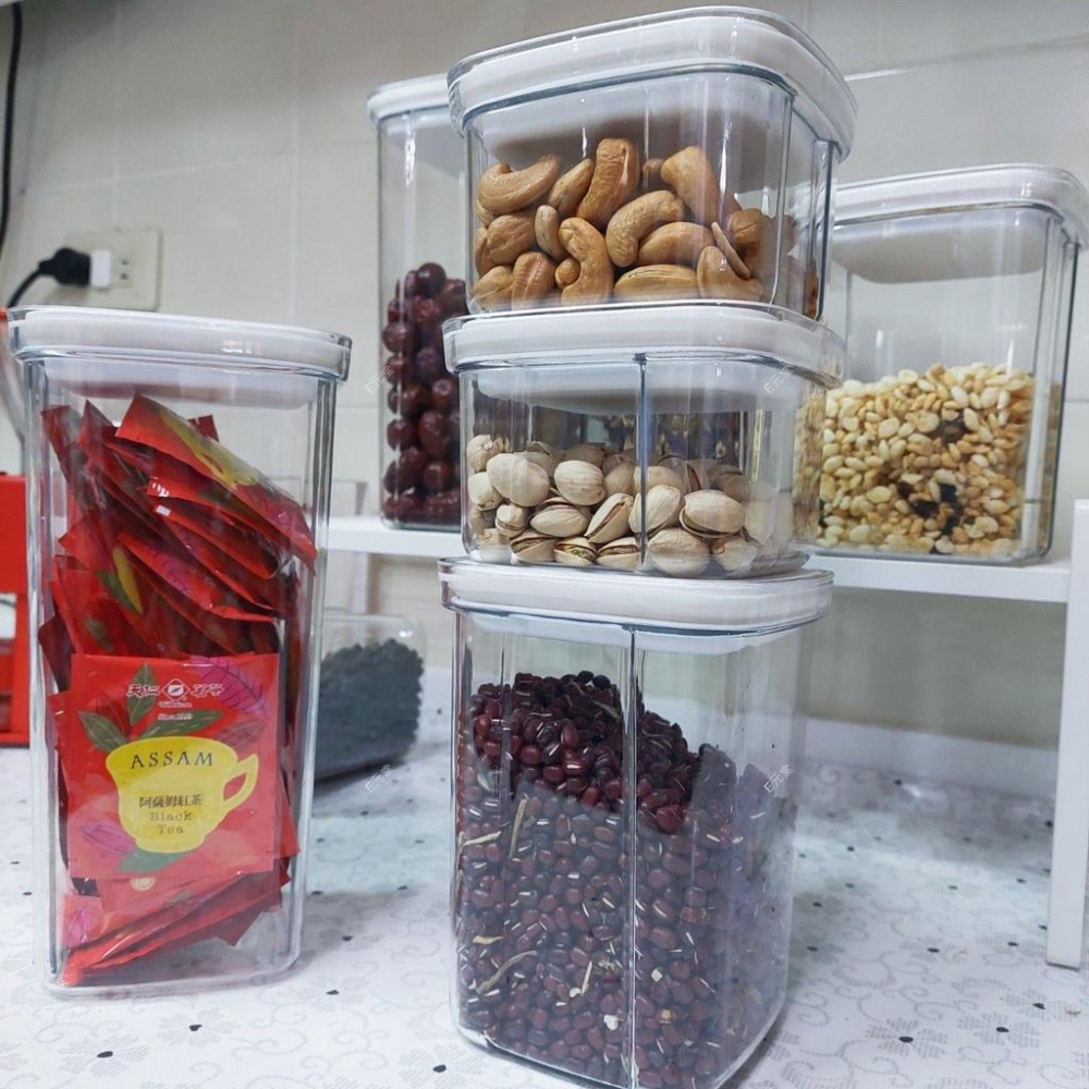 (現貨，過年不打烊)防潮密封罐 收納罐 高質感 可冰箱 密封性佳 零食 五穀 超好用 E元堂-細節圖3