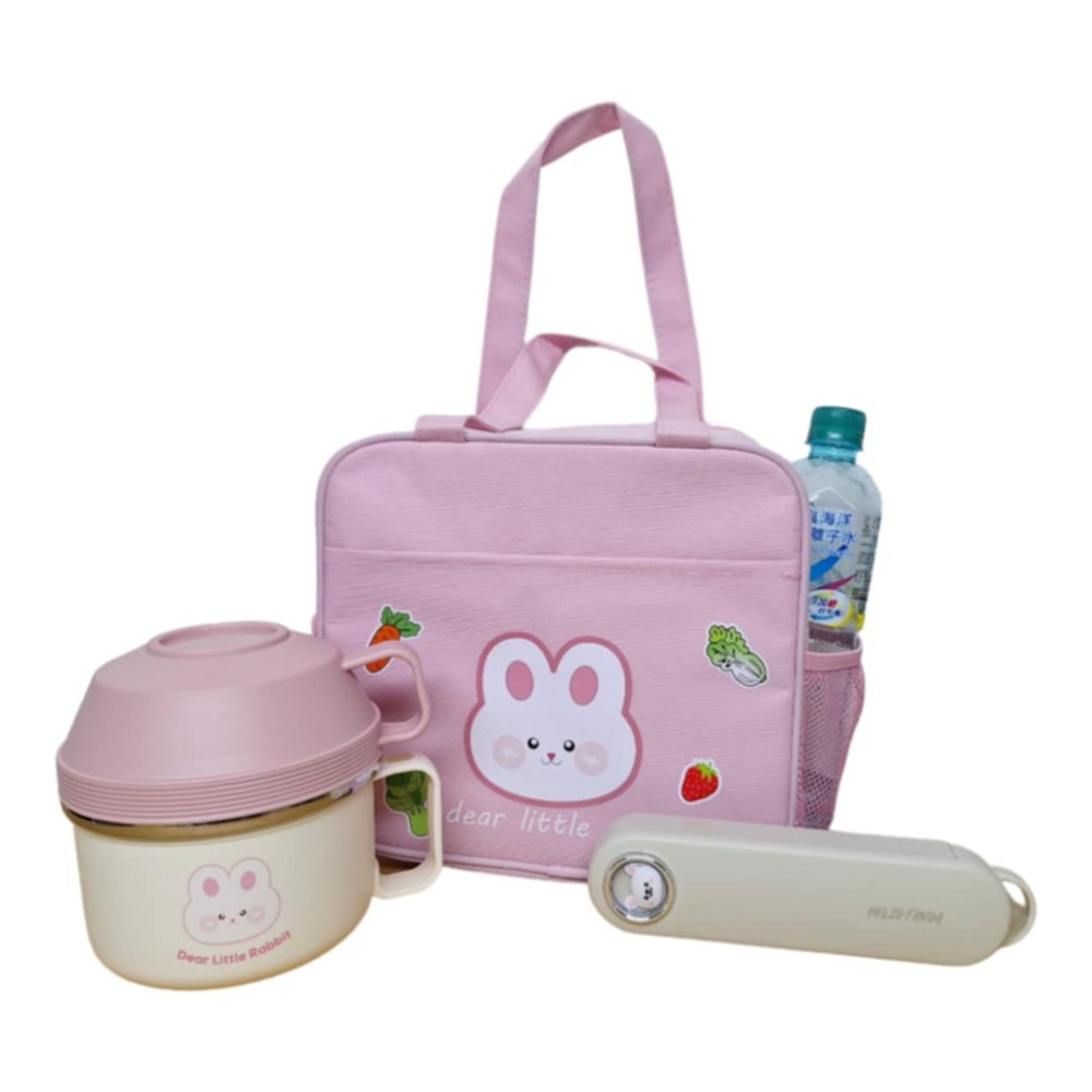 新款小兔+大容量餐袋+316餐具