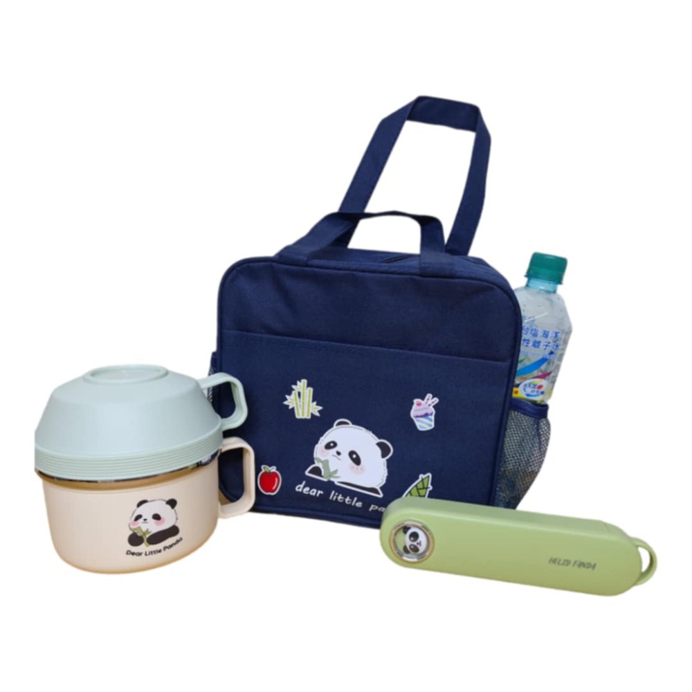 新款熊貓+大容量餐袋+316餐具