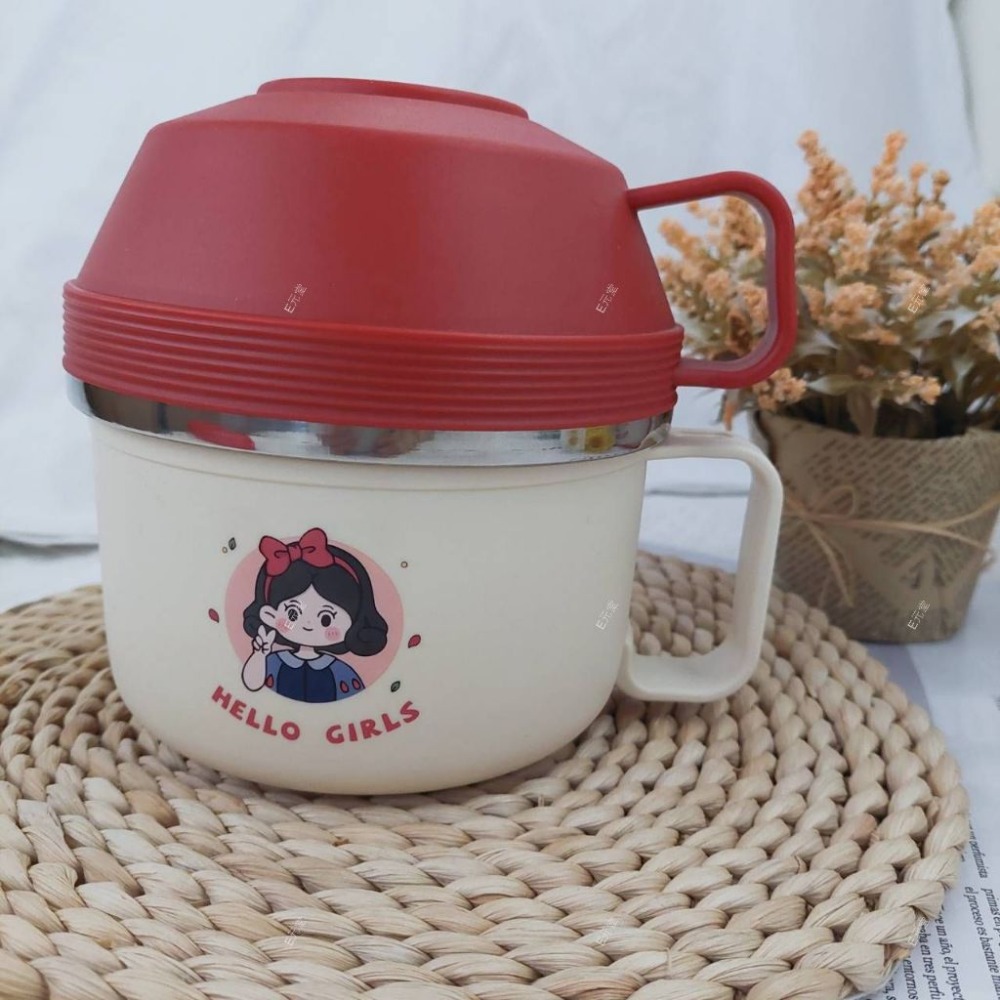 (現貨，附發票) 台灣SGS檢驗304 泡麵碗 不鏽鋼泡麵碗 營養午餐 防燙泡麵碗 便當盒 餐具-規格圖6