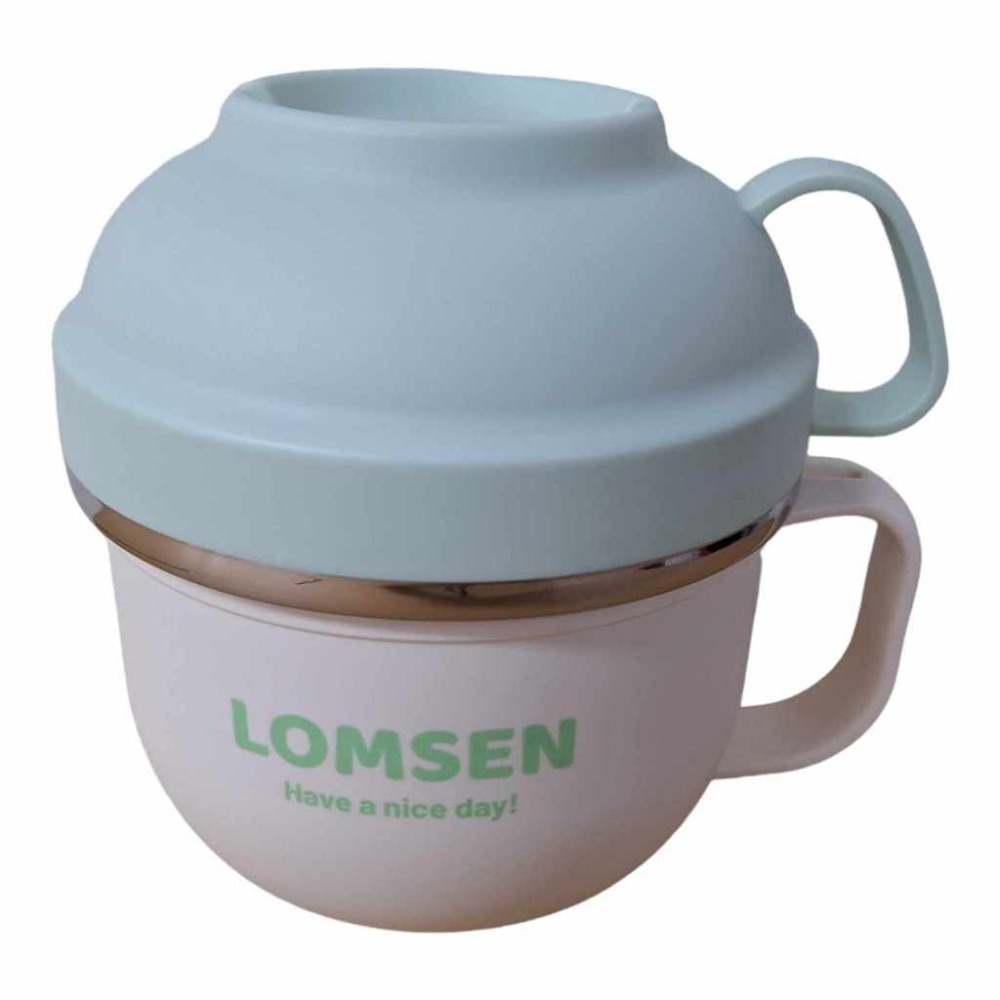 新款撞色泡麵碗-綠白