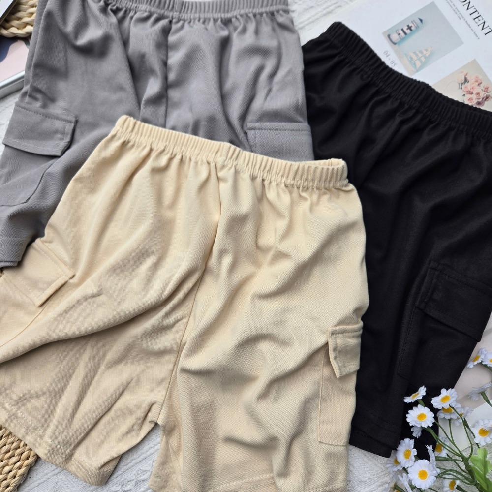 大口袋工裝五分褲 口袋短褲 兒童休閒褲 兒童短褲 女童短褲 男童短褲-細節圖4