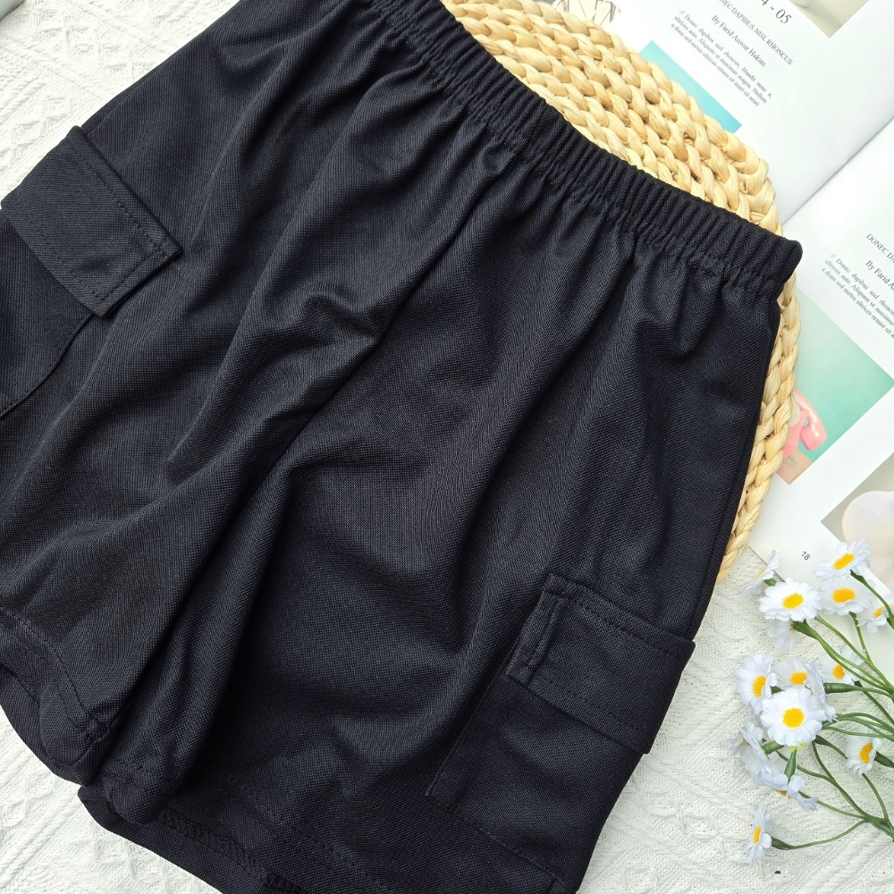 大口袋工裝五分褲 口袋短褲 兒童休閒褲 兒童短褲 女童短褲 男童短褲-規格圖8