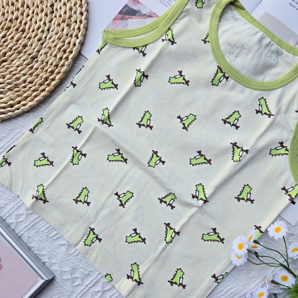 米白底滿版恐龍