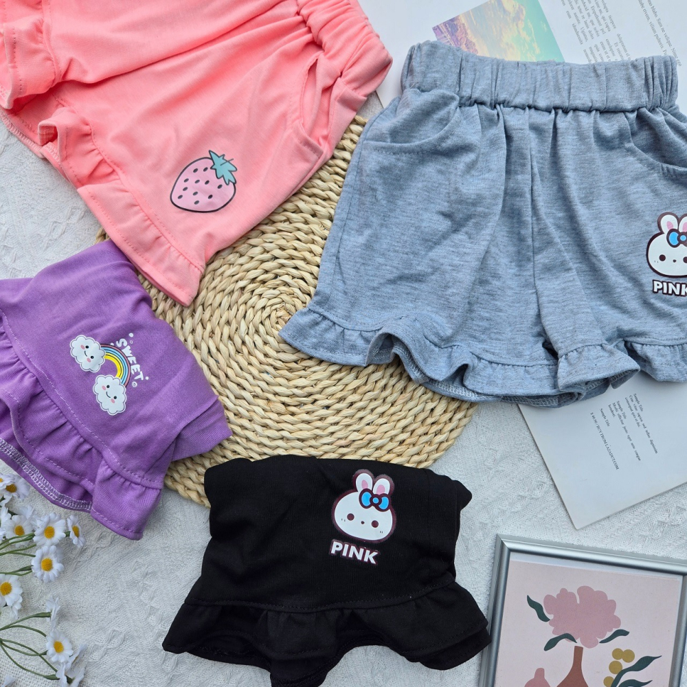 (現貨)真口袋～女童花瓣休閒短褲　女童短褲　女童沙灘褲　兒童短褲 女童短褲-細節圖3