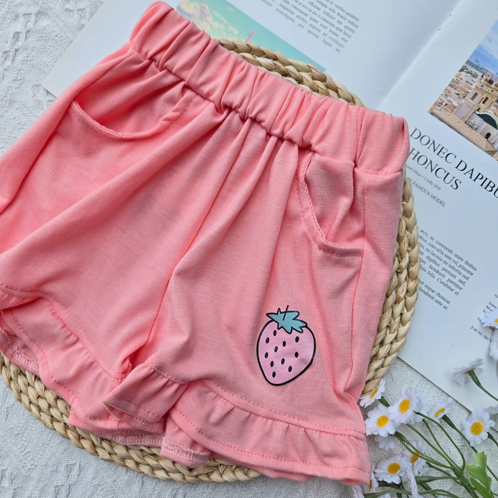 (現貨)真口袋～女童花瓣休閒短褲　女童短褲　女童沙灘褲　兒童短褲 女童短褲-規格圖4