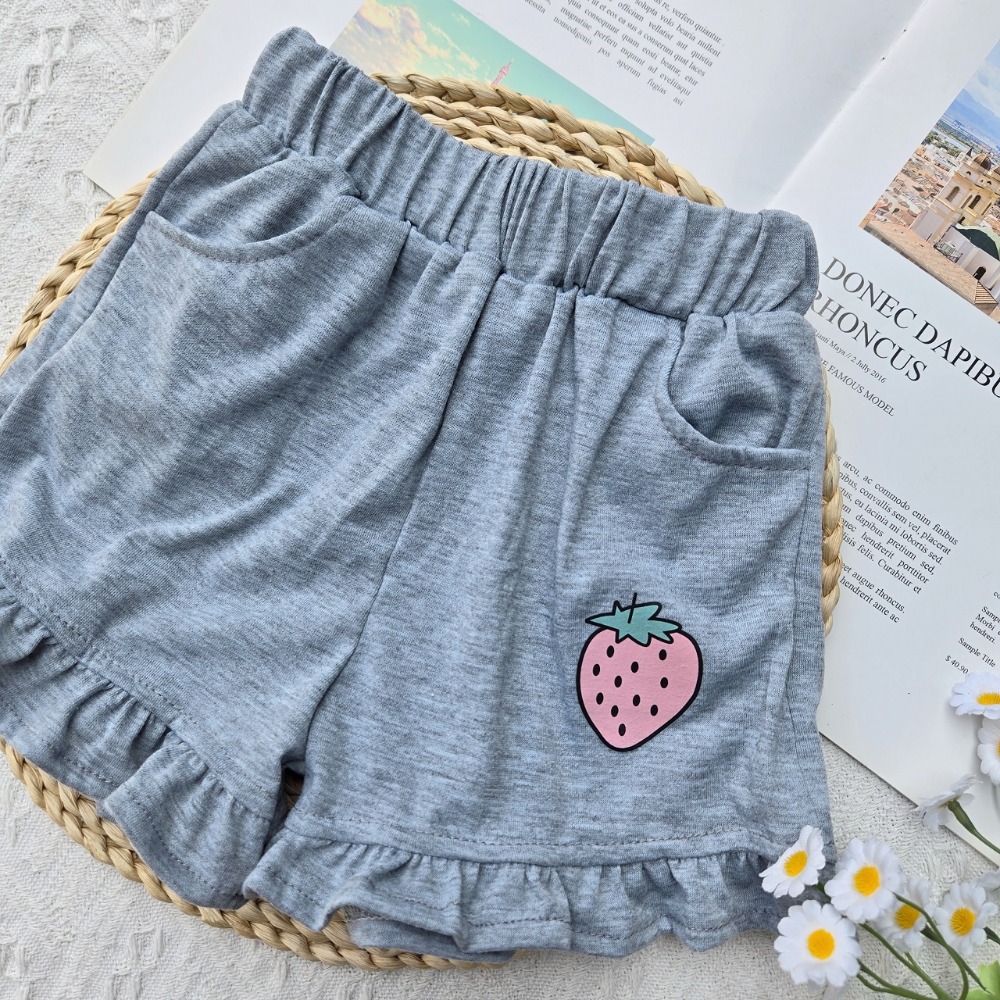 (現貨)真口袋～女童花瓣休閒短褲　女童短褲　女童沙灘褲　兒童短褲 女童短褲-規格圖4