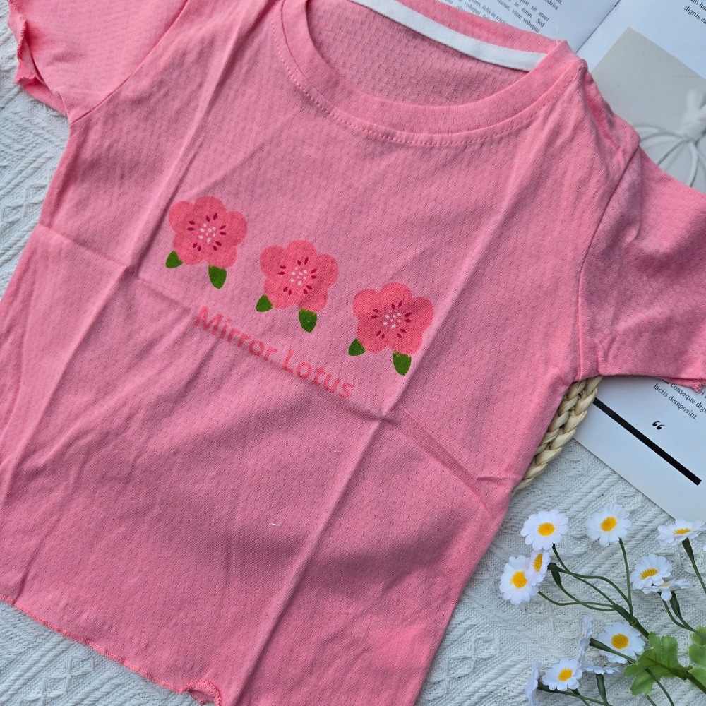 夏季涼感~中大童童裝 兒童透氣網眼上衣 兒童上衣 女童上衣 網眼上衣 兒童T恤-規格圖9