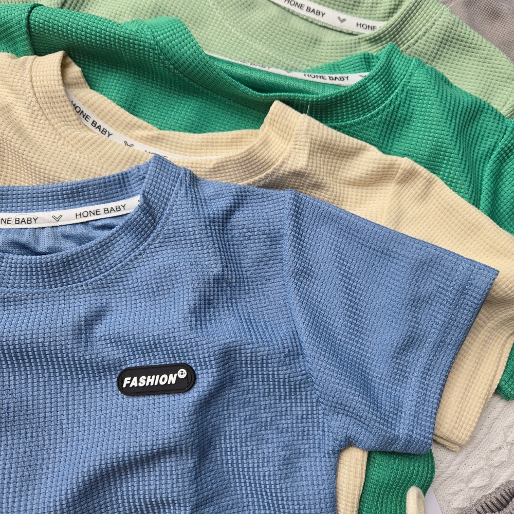 (現貨)華夫格休閒套裝 兒童套裝 男童套裝 女童套裝-細節圖4