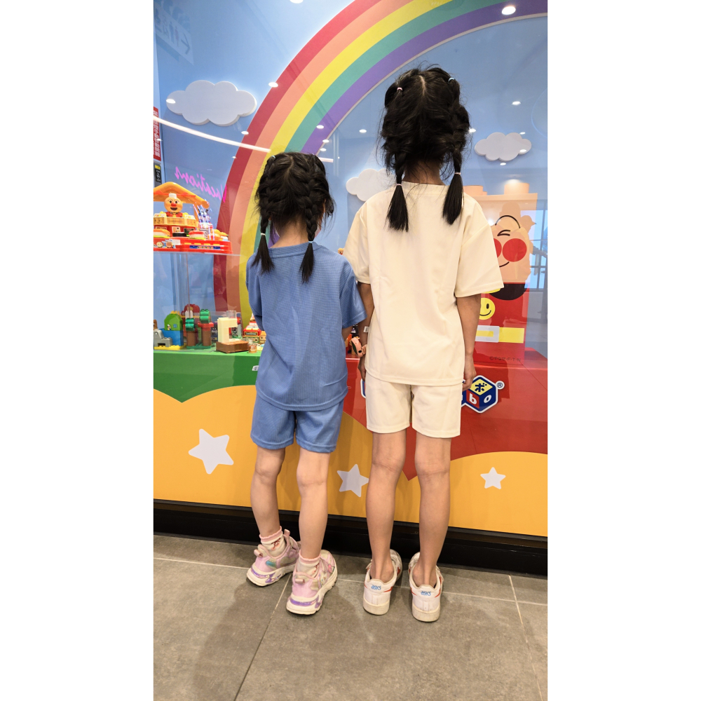 (現貨)華夫格休閒套裝 兒童套裝 男童套裝 女童套裝-細節圖6