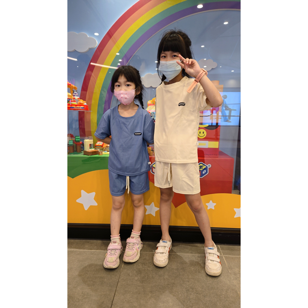 (現貨)華夫格休閒套裝 兒童套裝 男童套裝 女童套裝-細節圖8