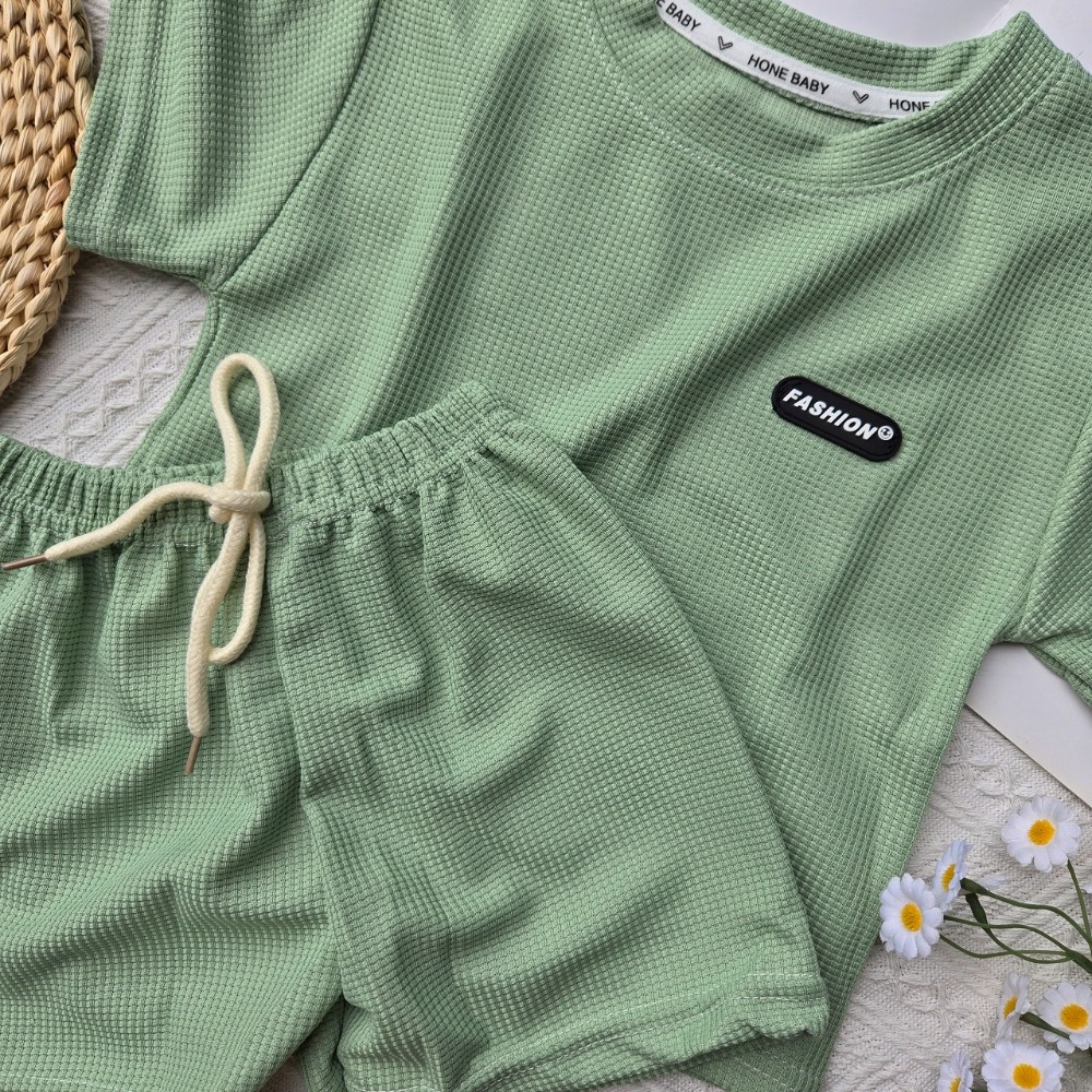 (現貨)華夫格休閒套裝 兒童套裝 男童套裝 女童套裝-規格圖8